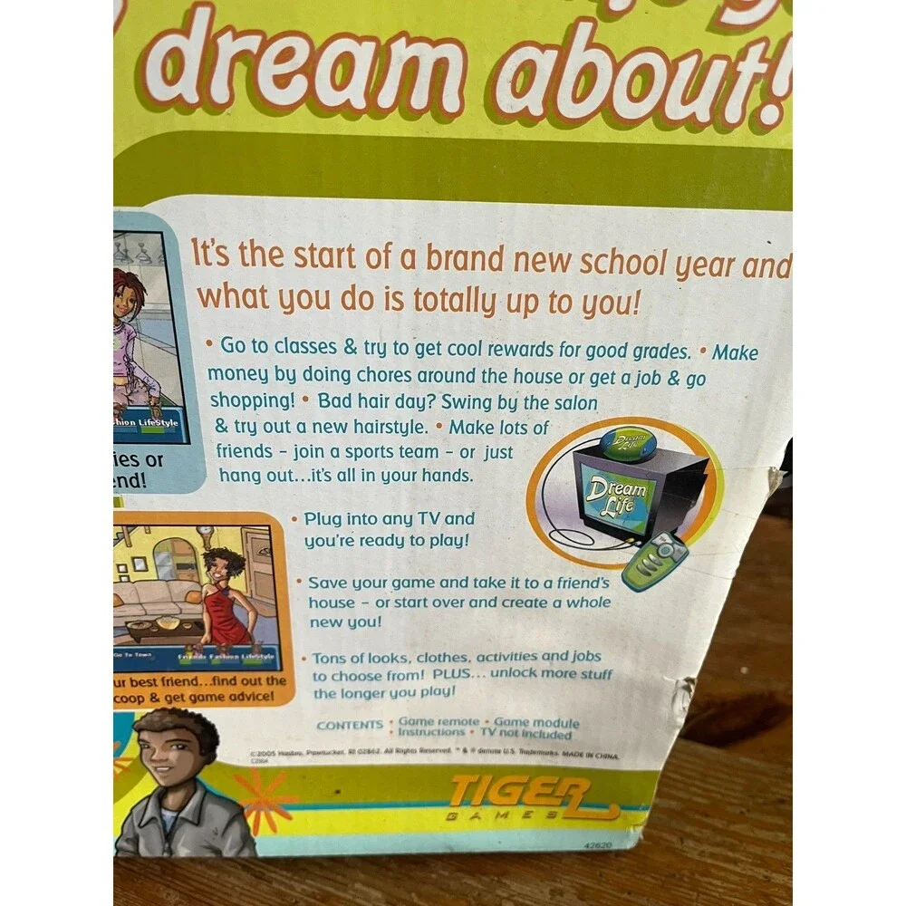 Hasbro Dream Life Plug and Play New In Box Vintage Tiger Games